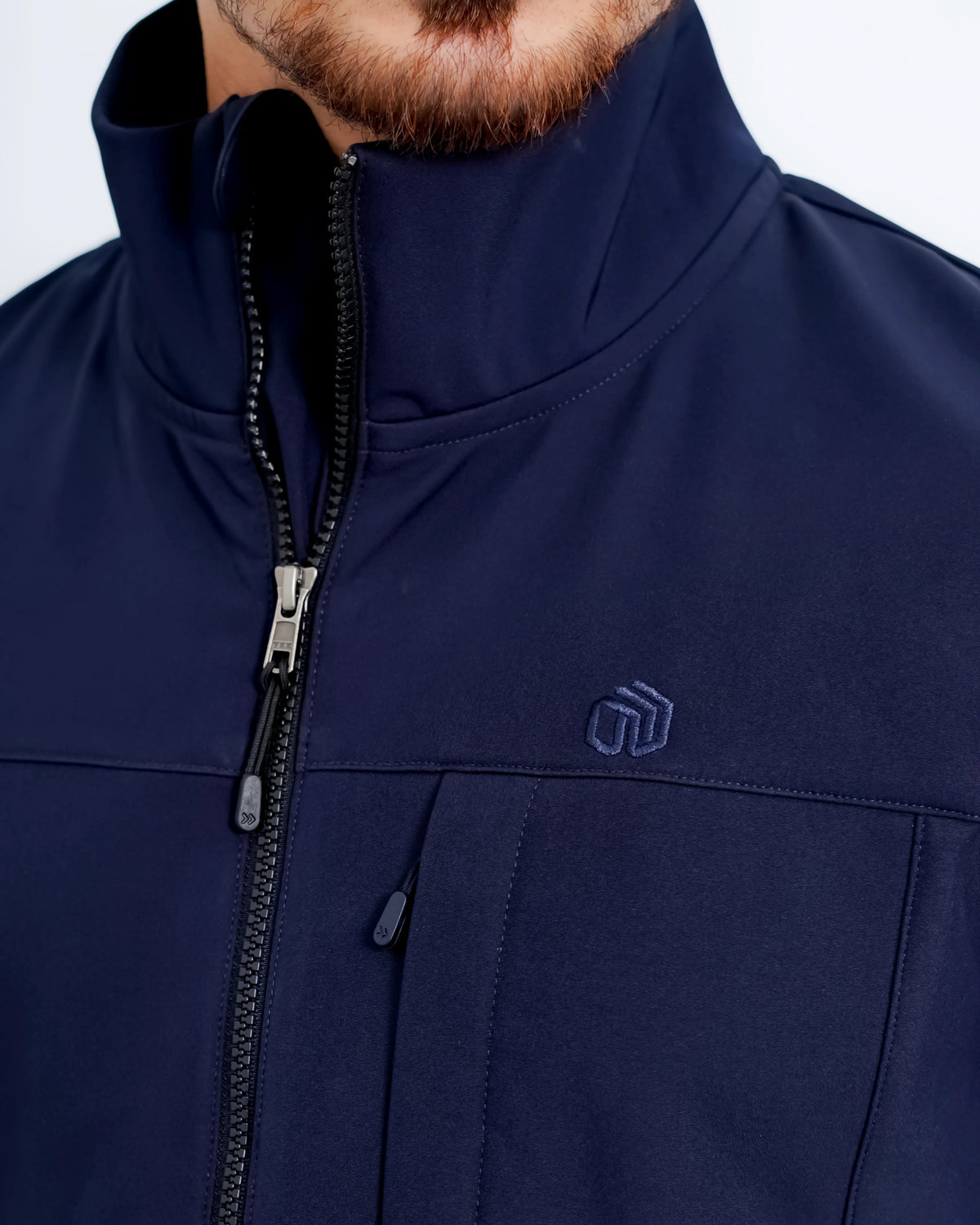 Men’s High Neck Jacket – Navy