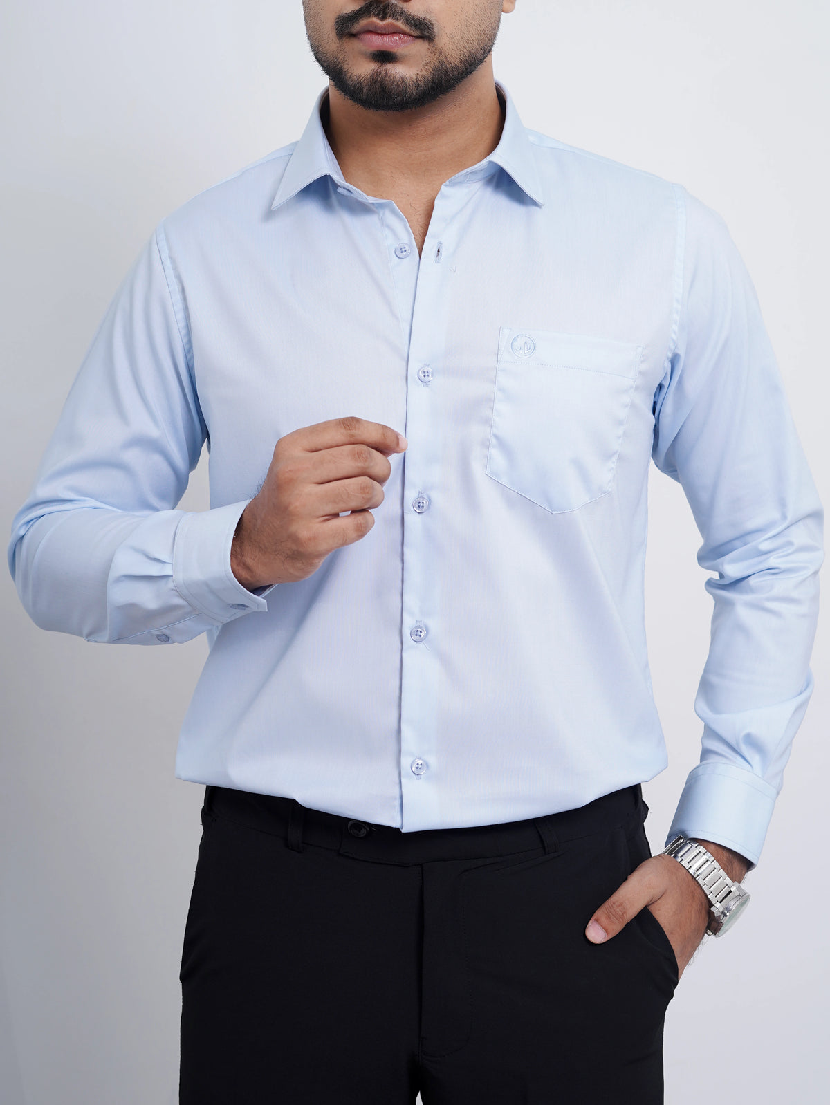 Sky Blue Formal Shirt Full