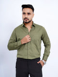 Dark Olive  Formal Shirt Full