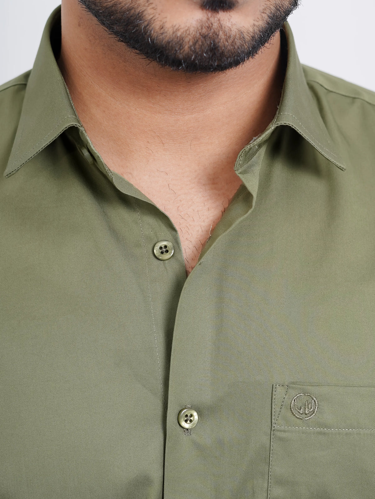 Dark Olive  Formal Shirt Full