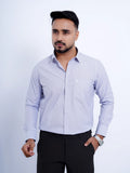 Sky Blue Blue Mixed Pinstripe Formal Shirt Full