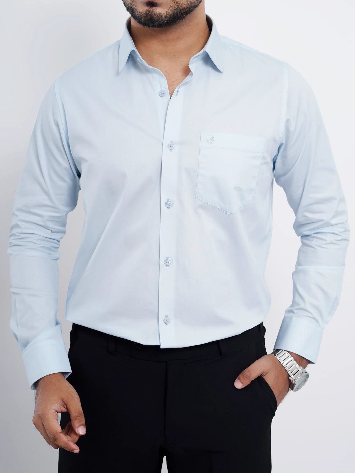 Light Sky Blue Formal Shirt Full