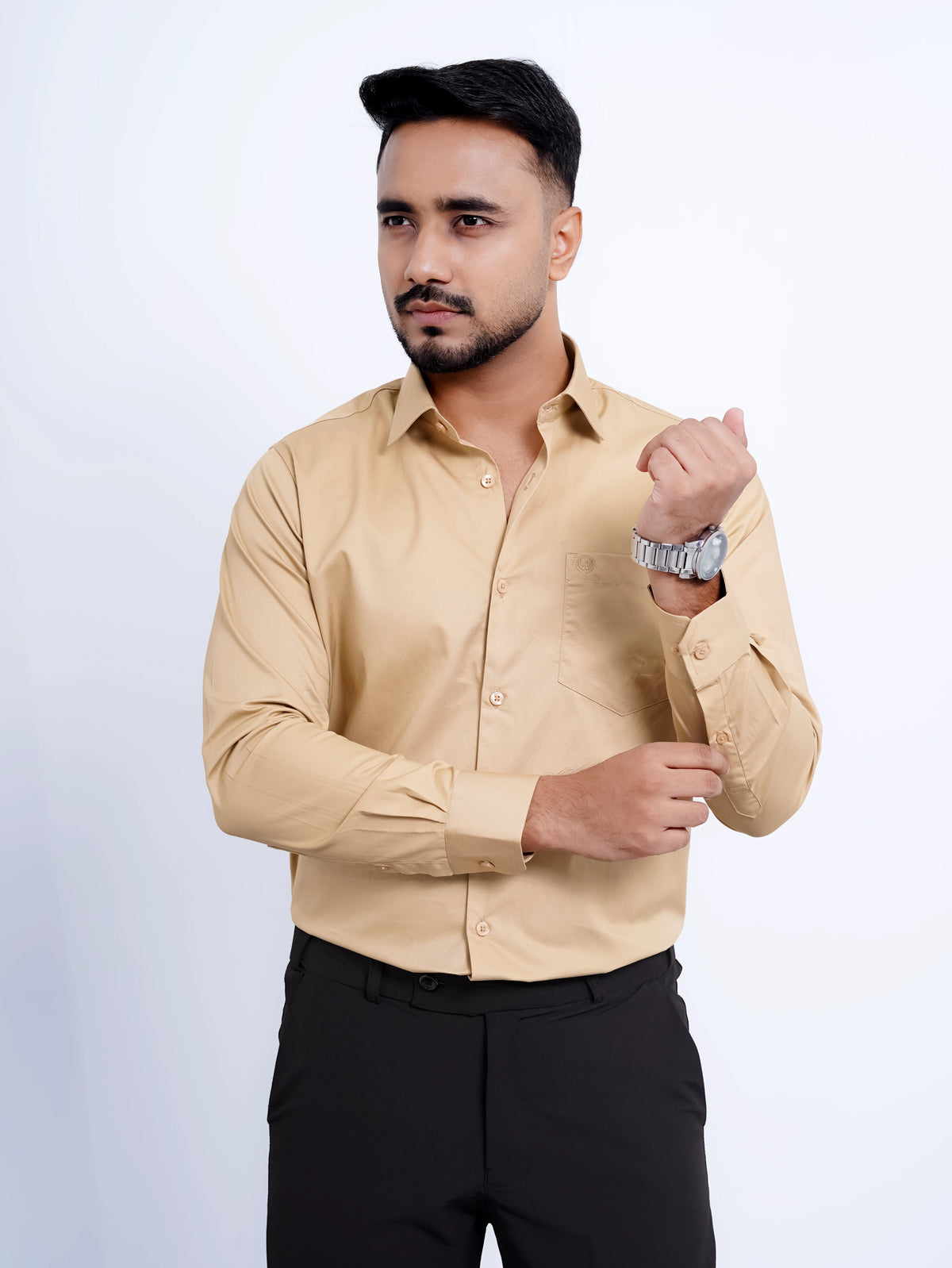 Beige Formal Shirt Full