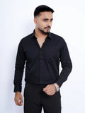 Solid Black Formal Shirt Full